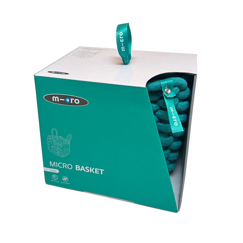 Canasto Trenzado Verde de algodón / AC4803 Accesorio Micro