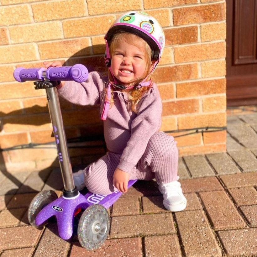 Micro Scooter Mini Deluxe LED Glitter Morado