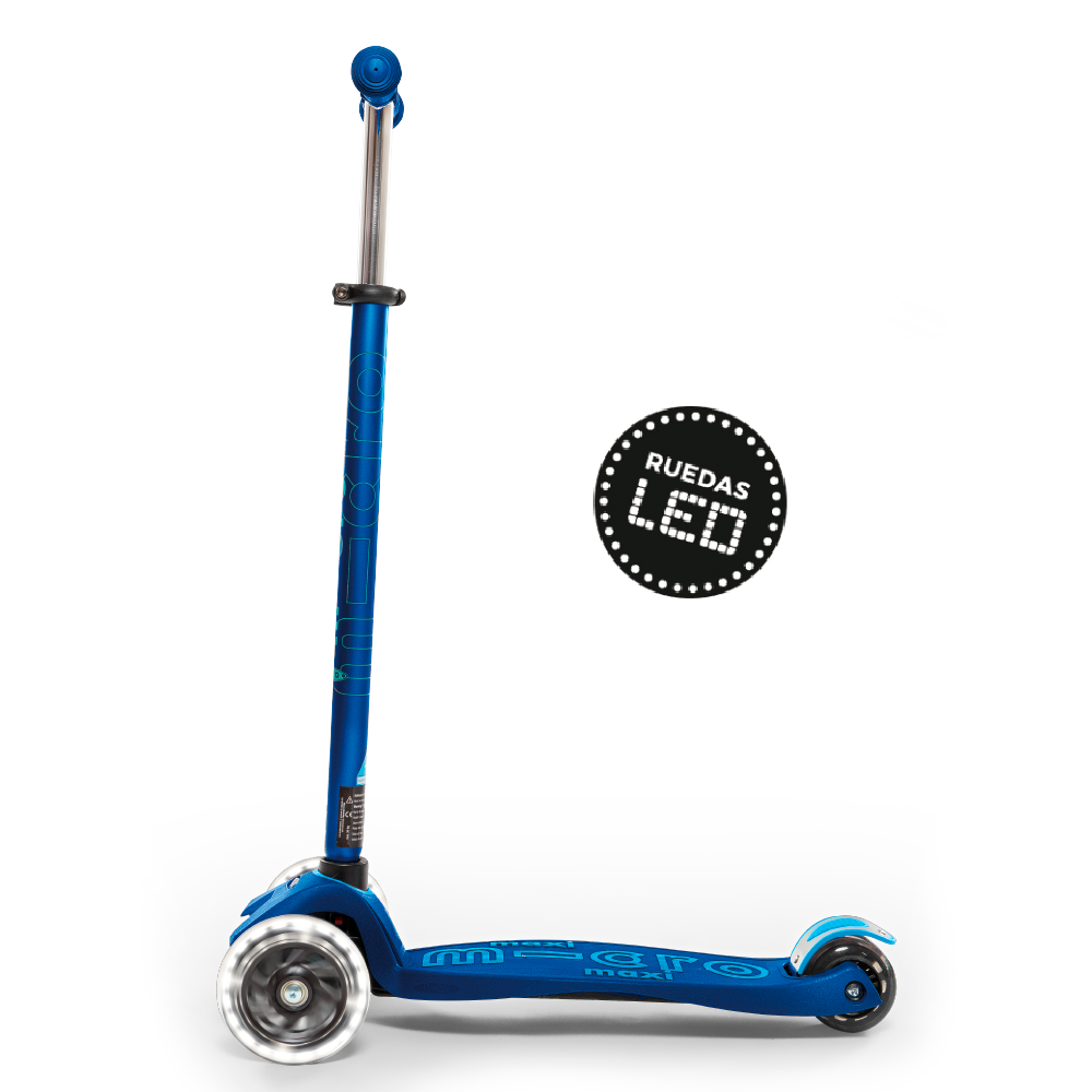 Micro Scooter Maxi Deluxe LED Azul Marino