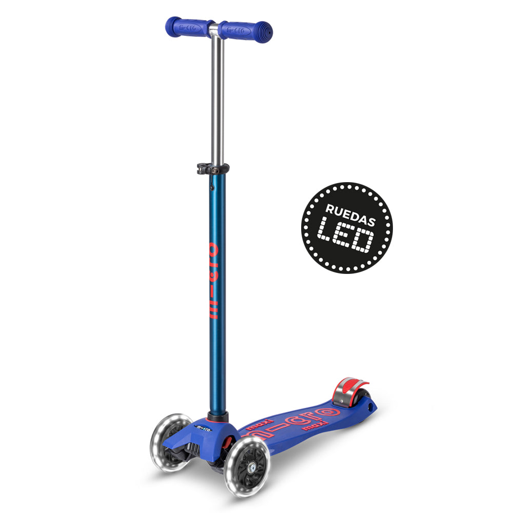 Micro Scooter Maxi Deluxe LED Azul-Rojo