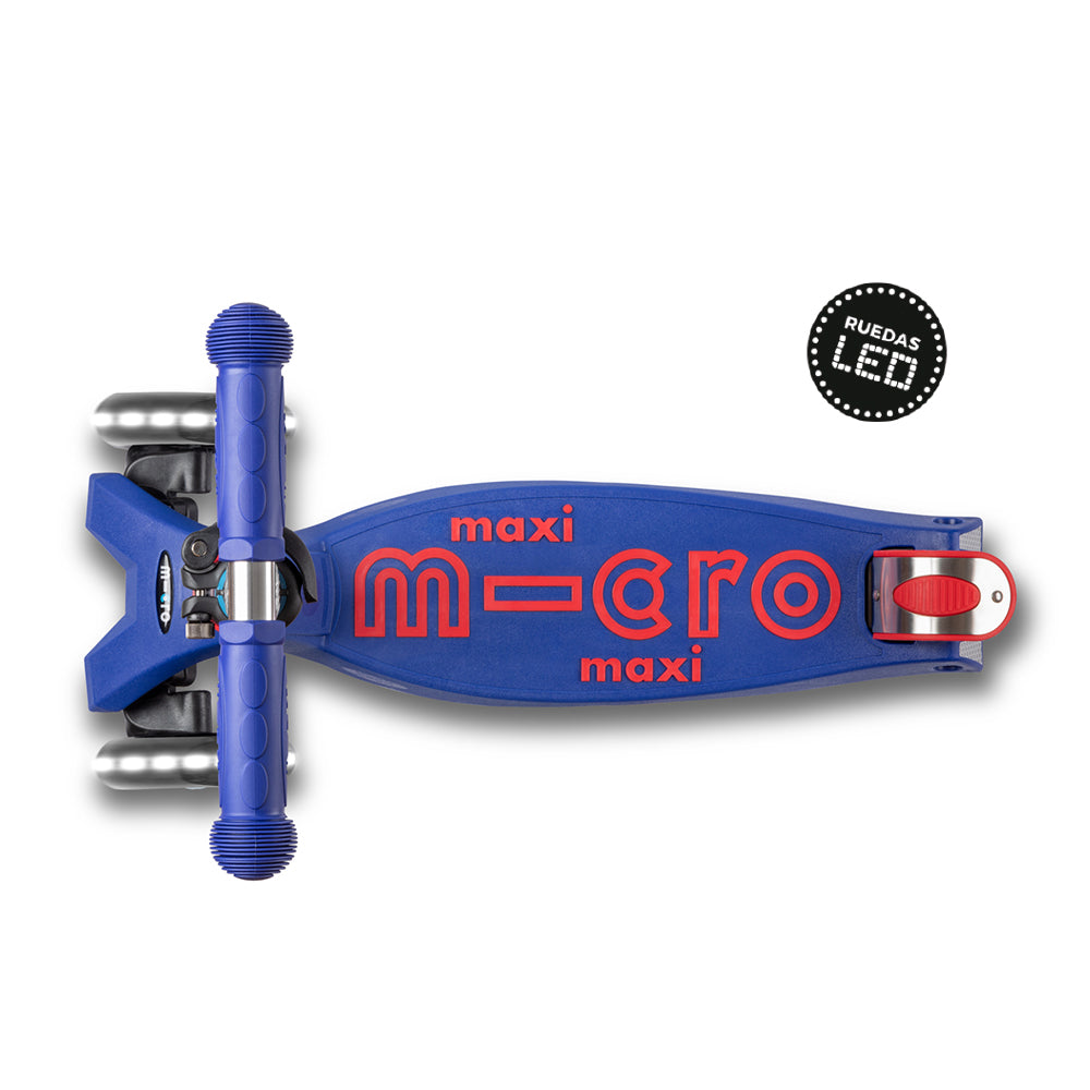 Micro Scooter Maxi Deluxe LED Azul-Rojo