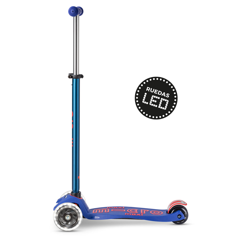 Micro Scooter Maxi Deluxe LED Azul-Rojo