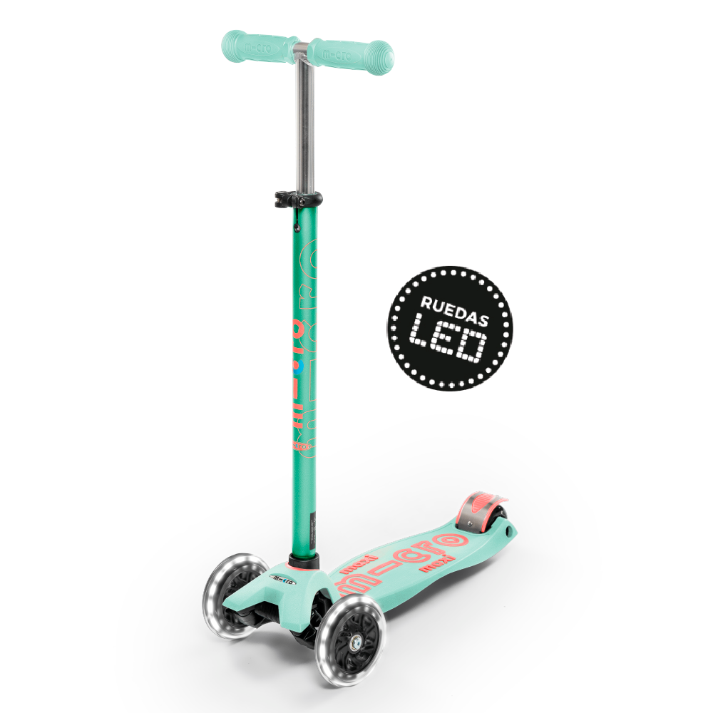 Micro Scooter Maxi Deluxe LED Menta