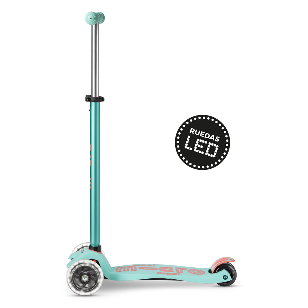Micro Scooter Maxi Deluxe LED Menta