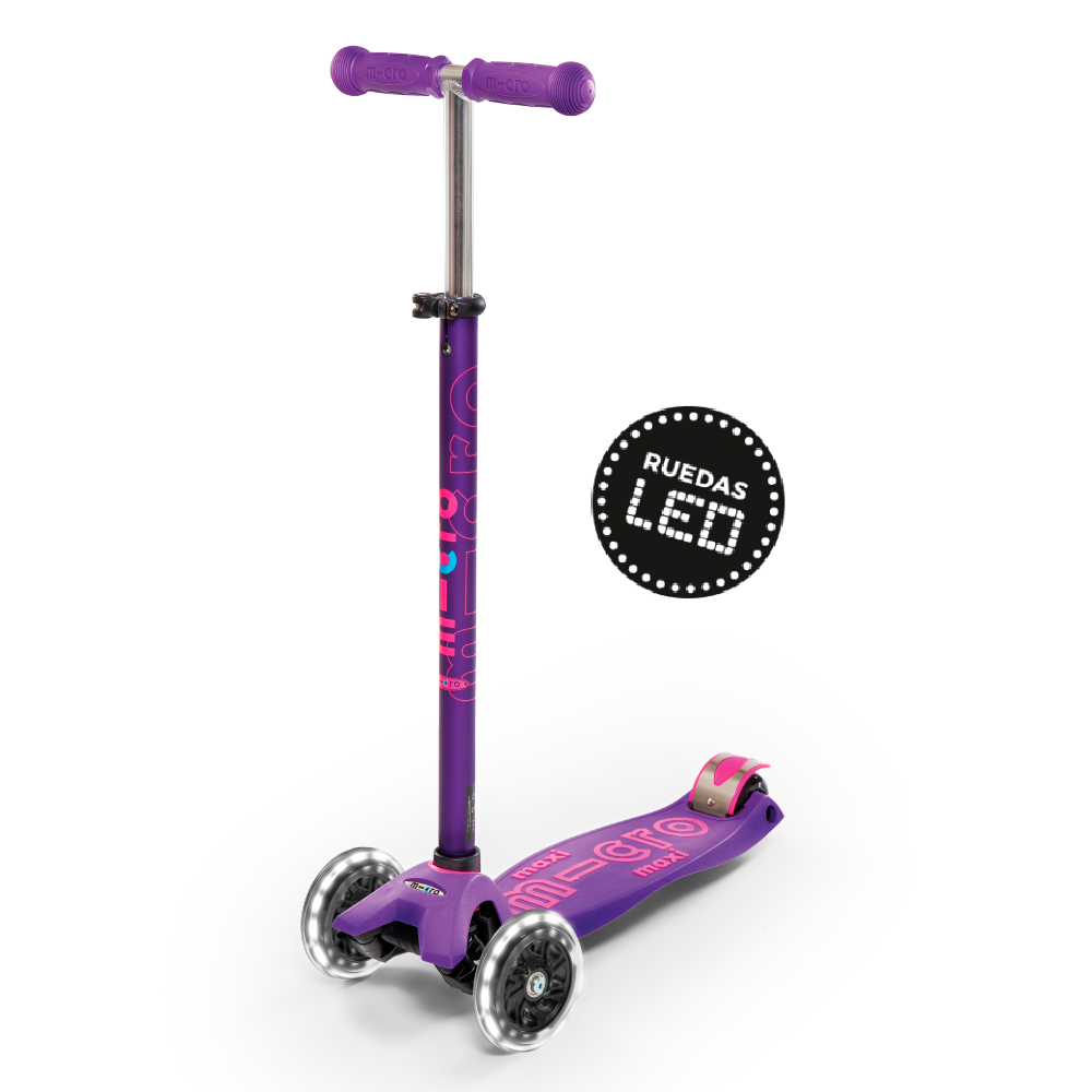 Micro Scooter Maxi Deluxe LED Morado
