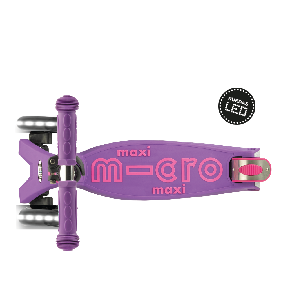 Micro Scooter Maxi Deluxe LED Morado