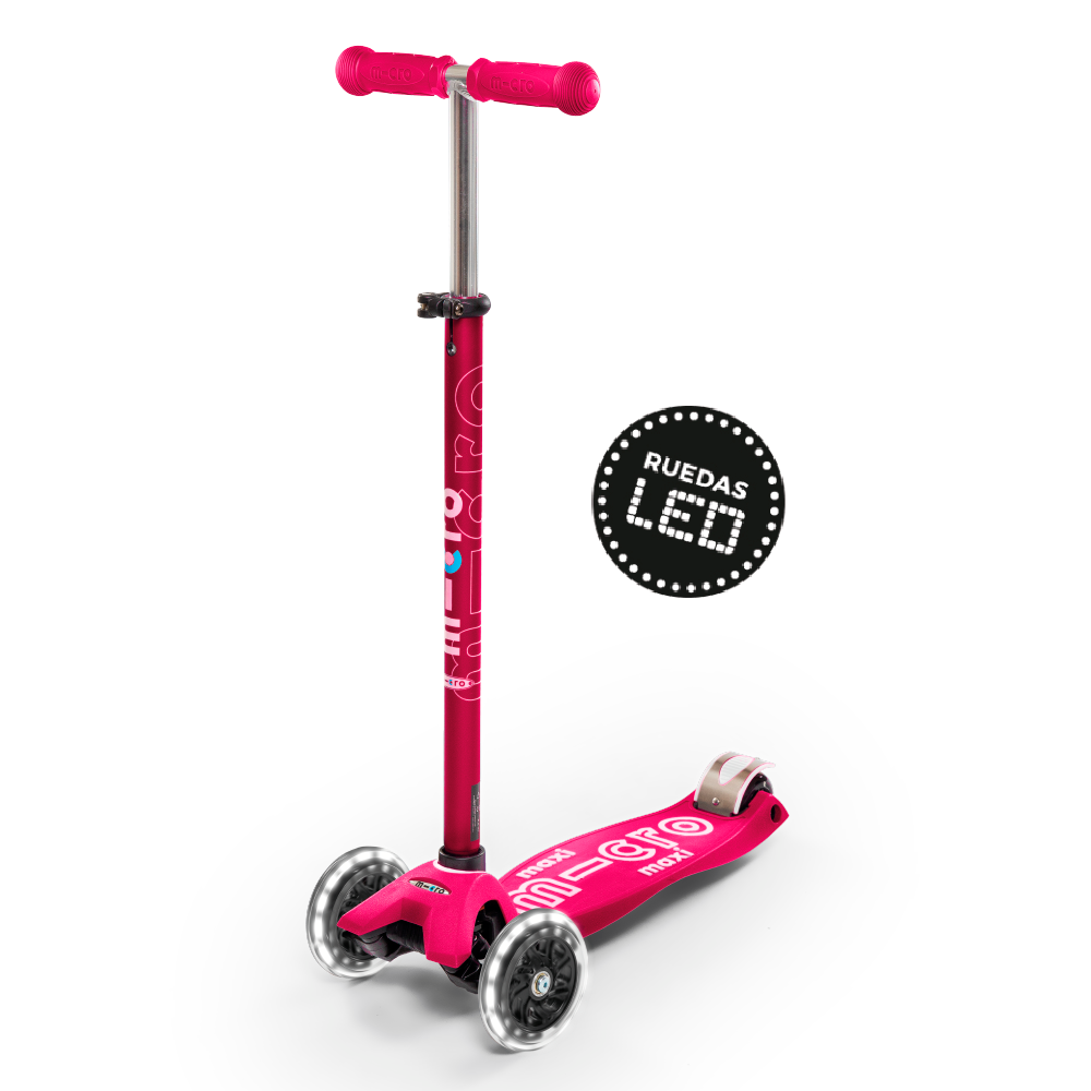 Micro Scooter Maxi Deluxe LED Rosado