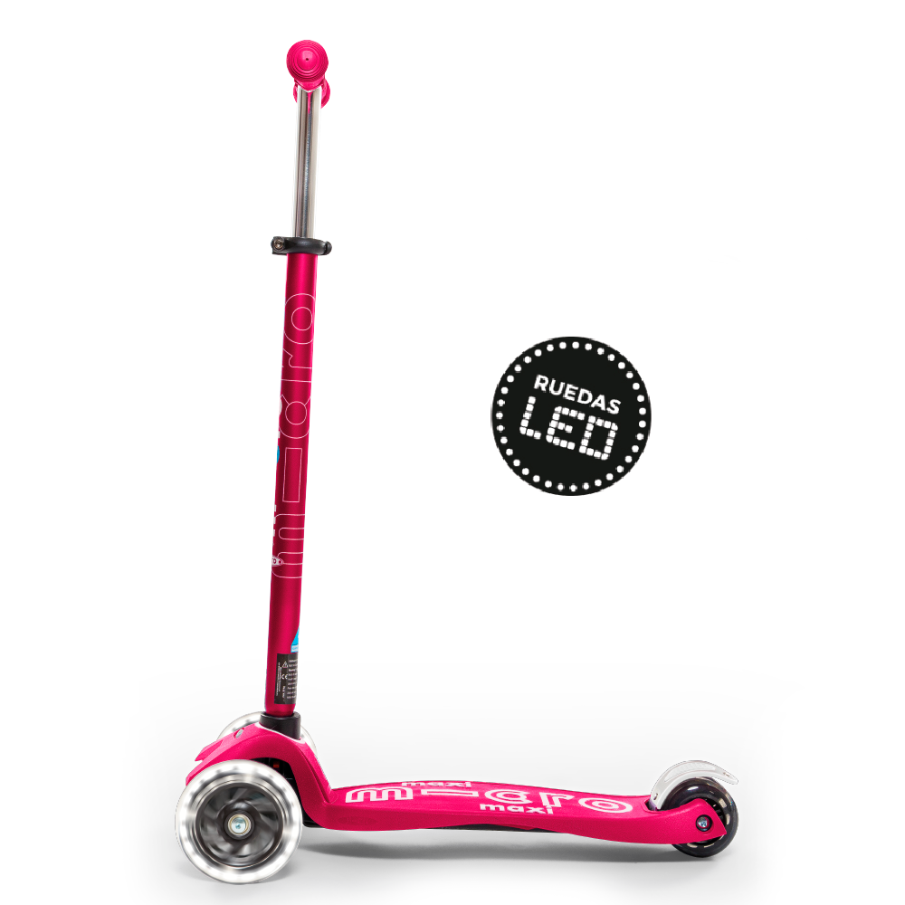 Micro Scooter Maxi Deluxe LED Rosado