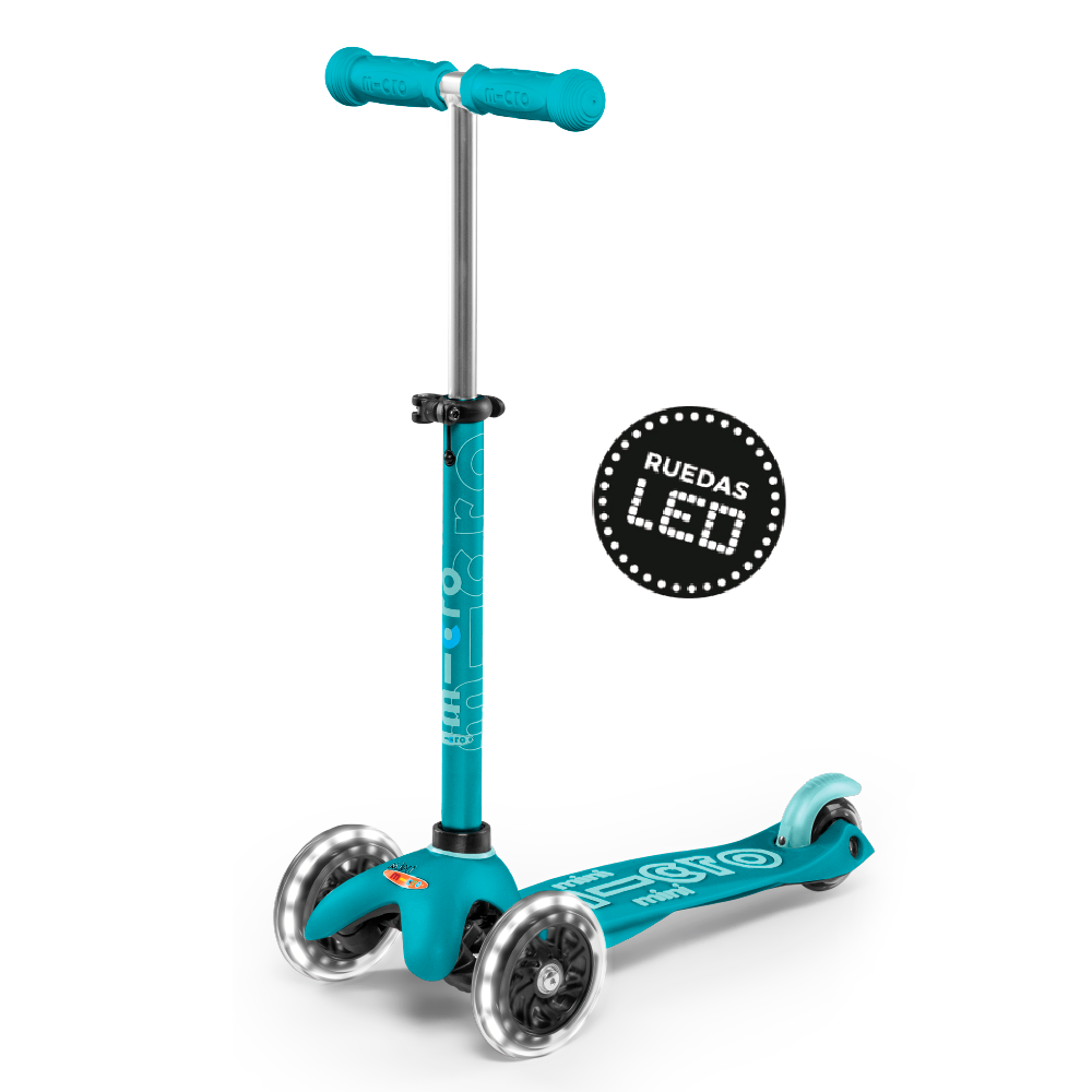 Micro Scooter Mini Deluxe LED Aqua