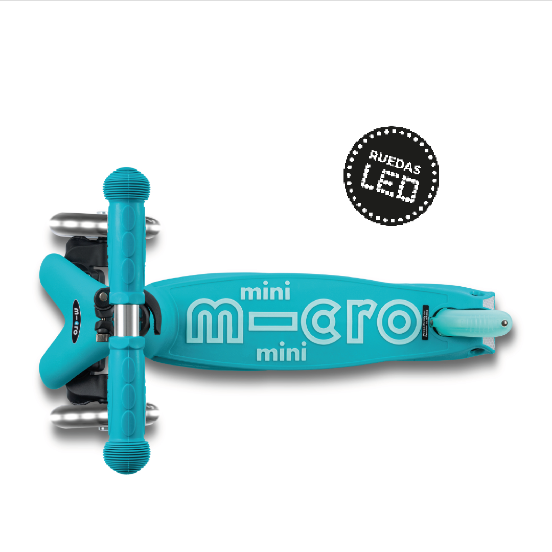 Micro Scooter Mini Deluxe LED Aqua