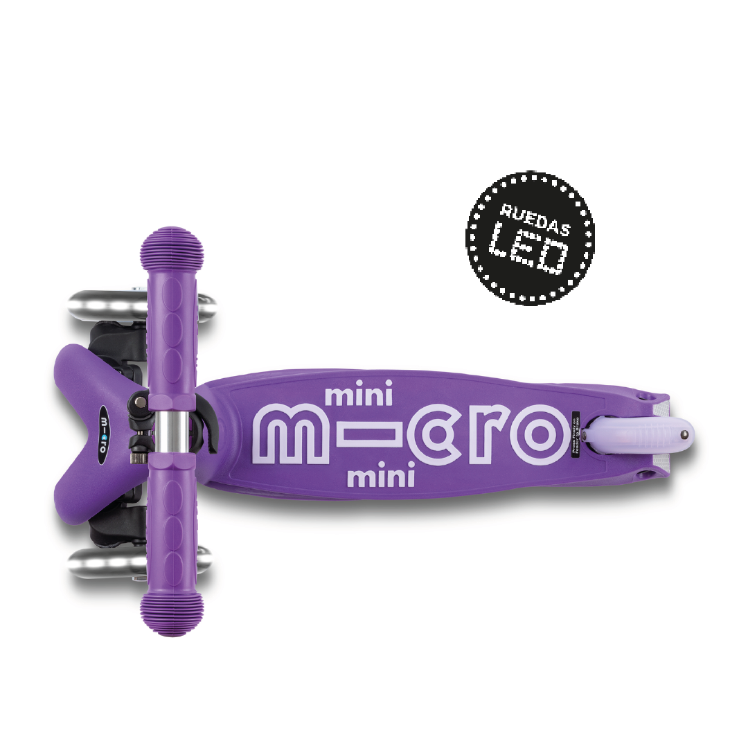 Micro Scooter Mini Deluxe LED Morado