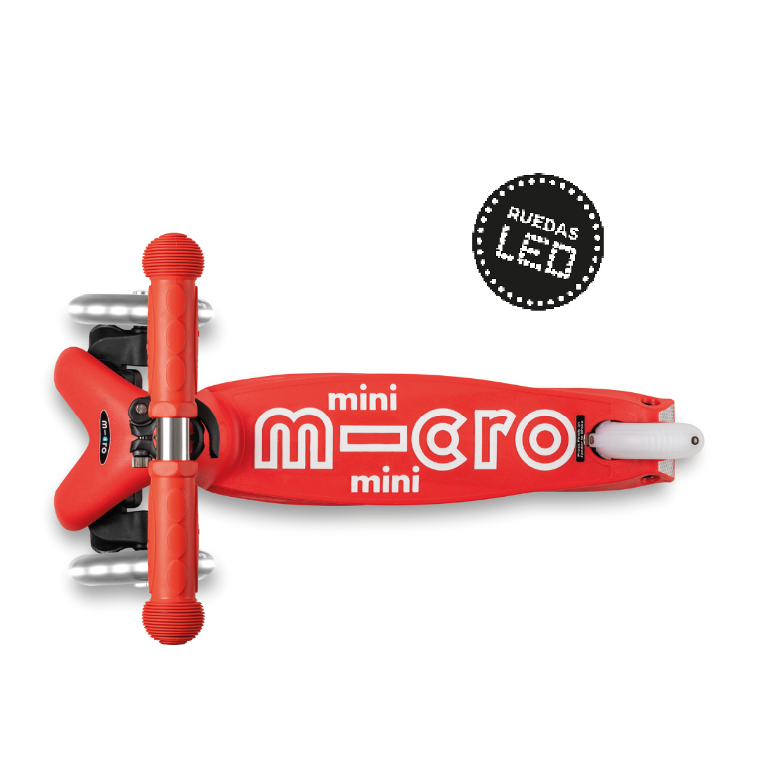 Micro Scooter Mini Deluxe LED Rojo