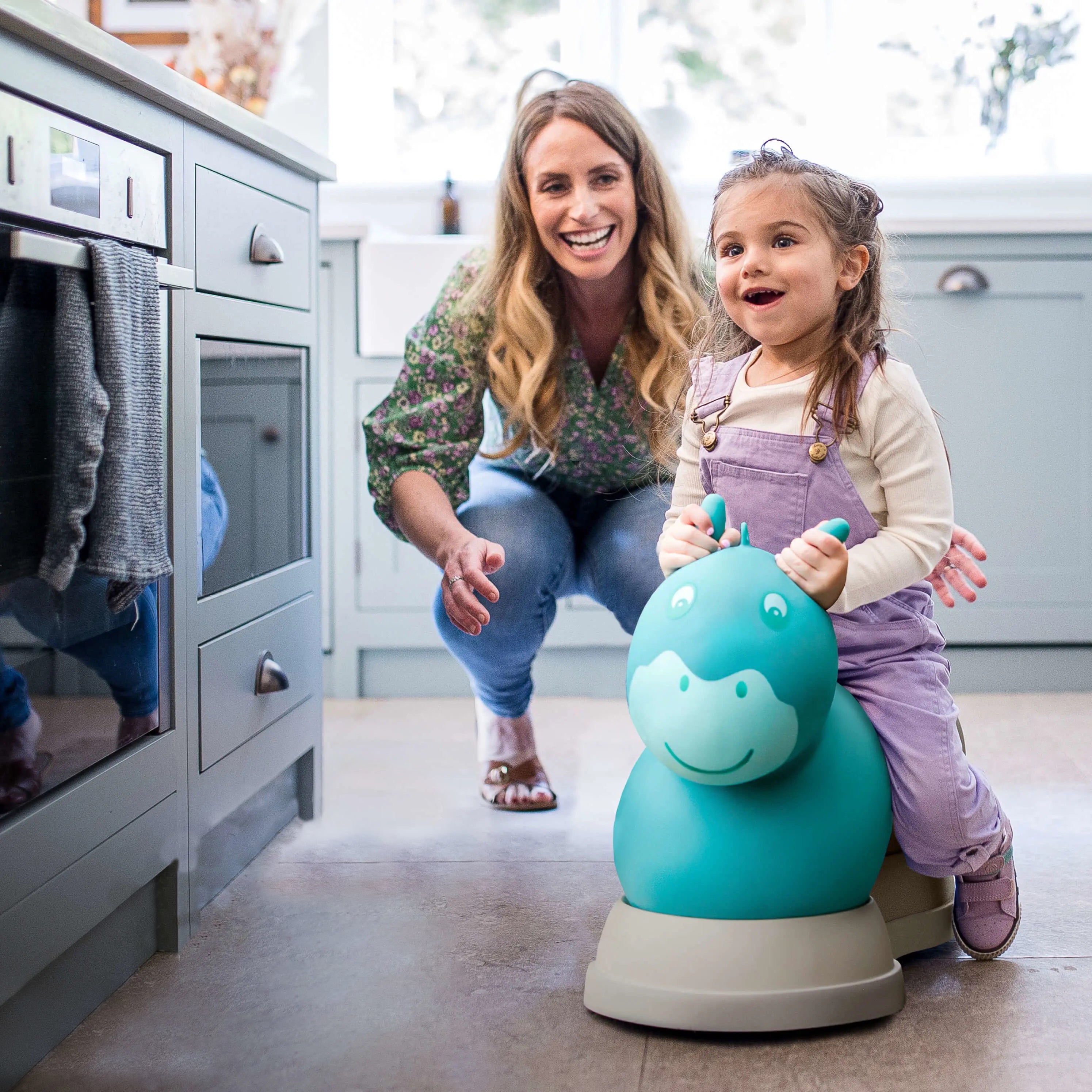 Micro Correpasillo Saltarín Inflable Azul