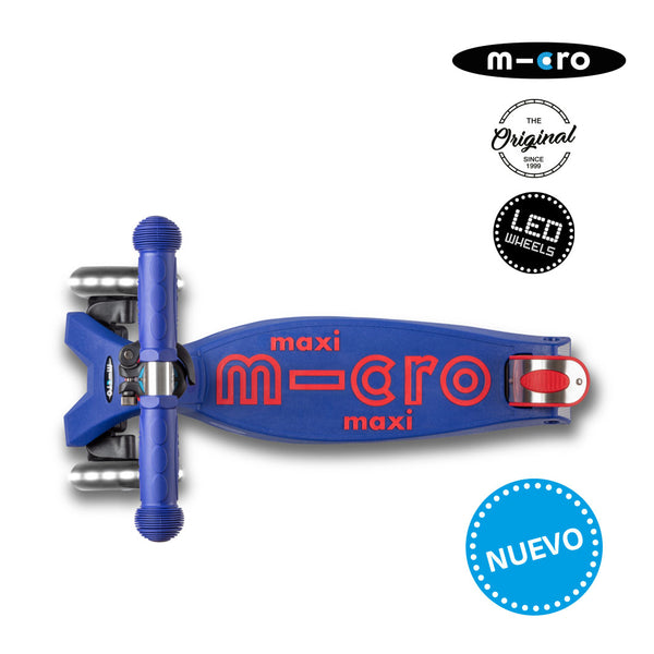 Micro Scooter Maxi Deluxe LED Azul-Rojo