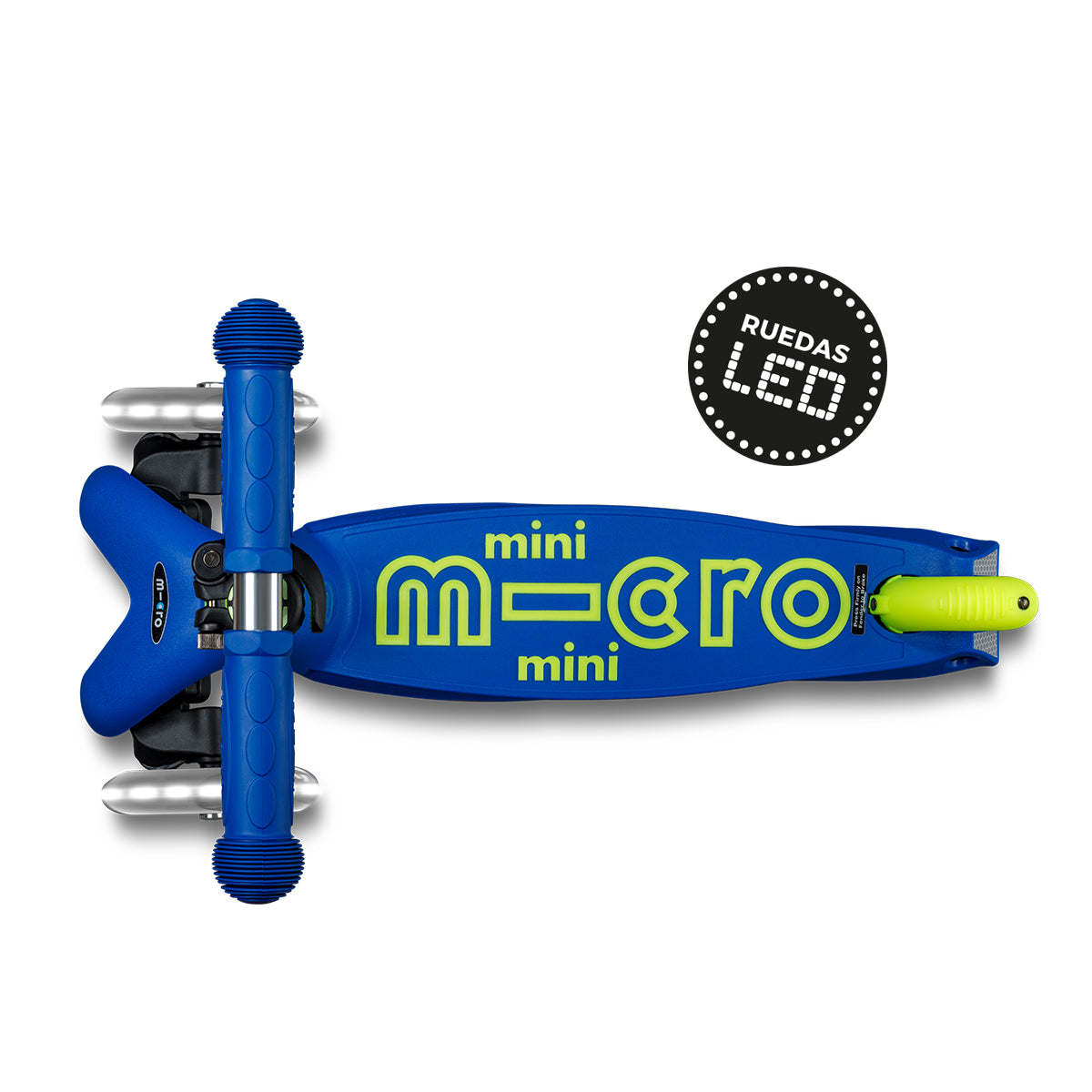 PREVENTA Micro Scooter niños Mini Led Plegable 3 ruedas Neón Amarillo Azul