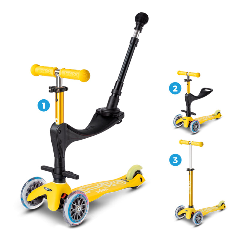 Micro Scooter Mini Deluxe 3en1 Amarillo