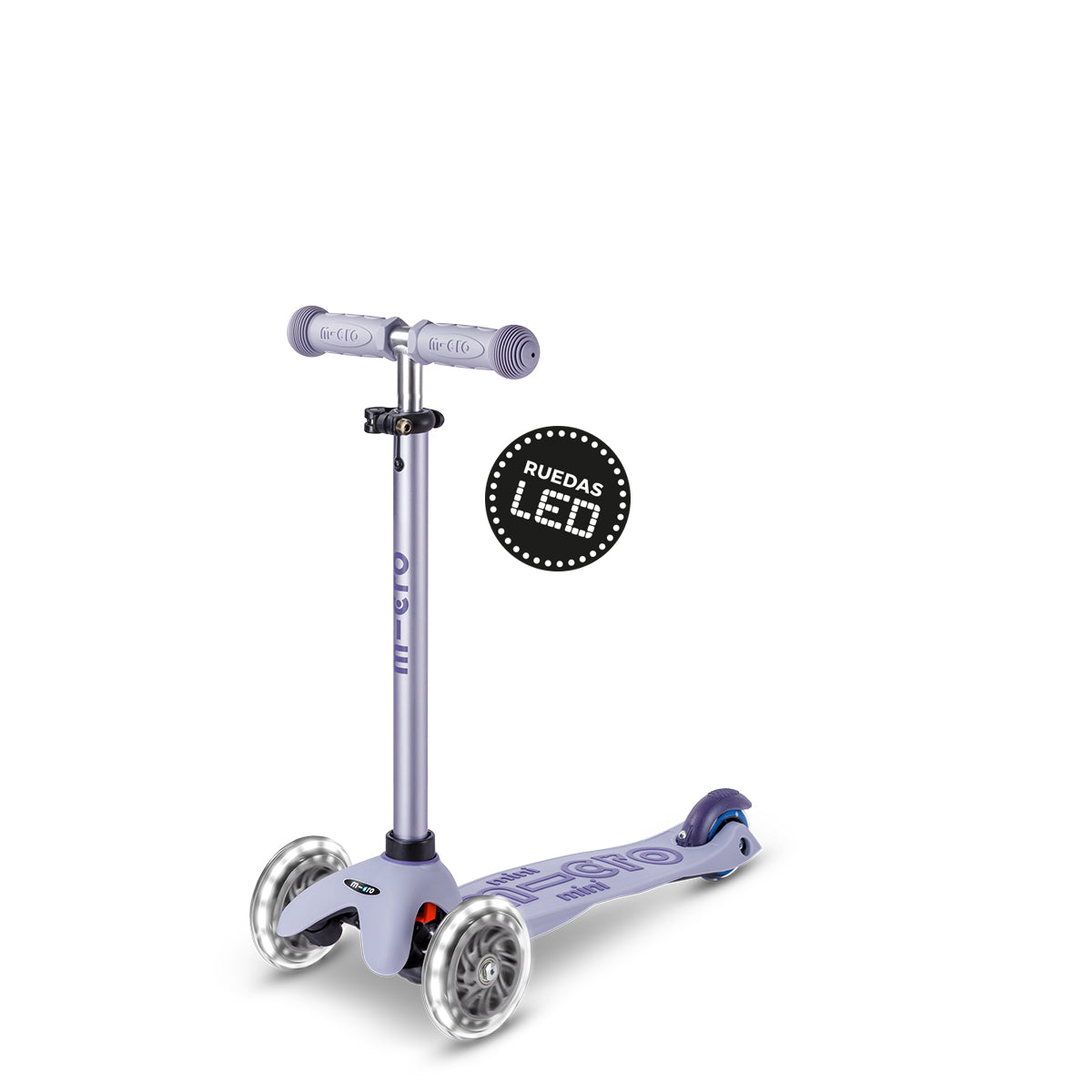 Micro Scooter niños Mini 4 Etapas Led 3 ruedas Lavanda