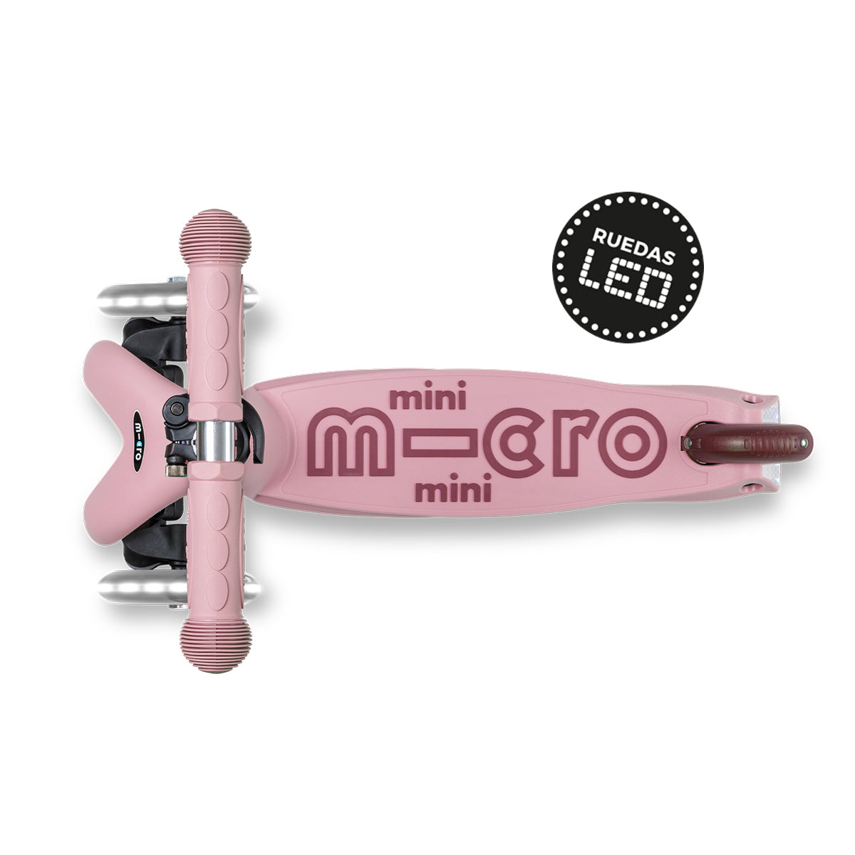 Micro Scooter niños Mini 4 Etapas Led 3 ruedas Rosa