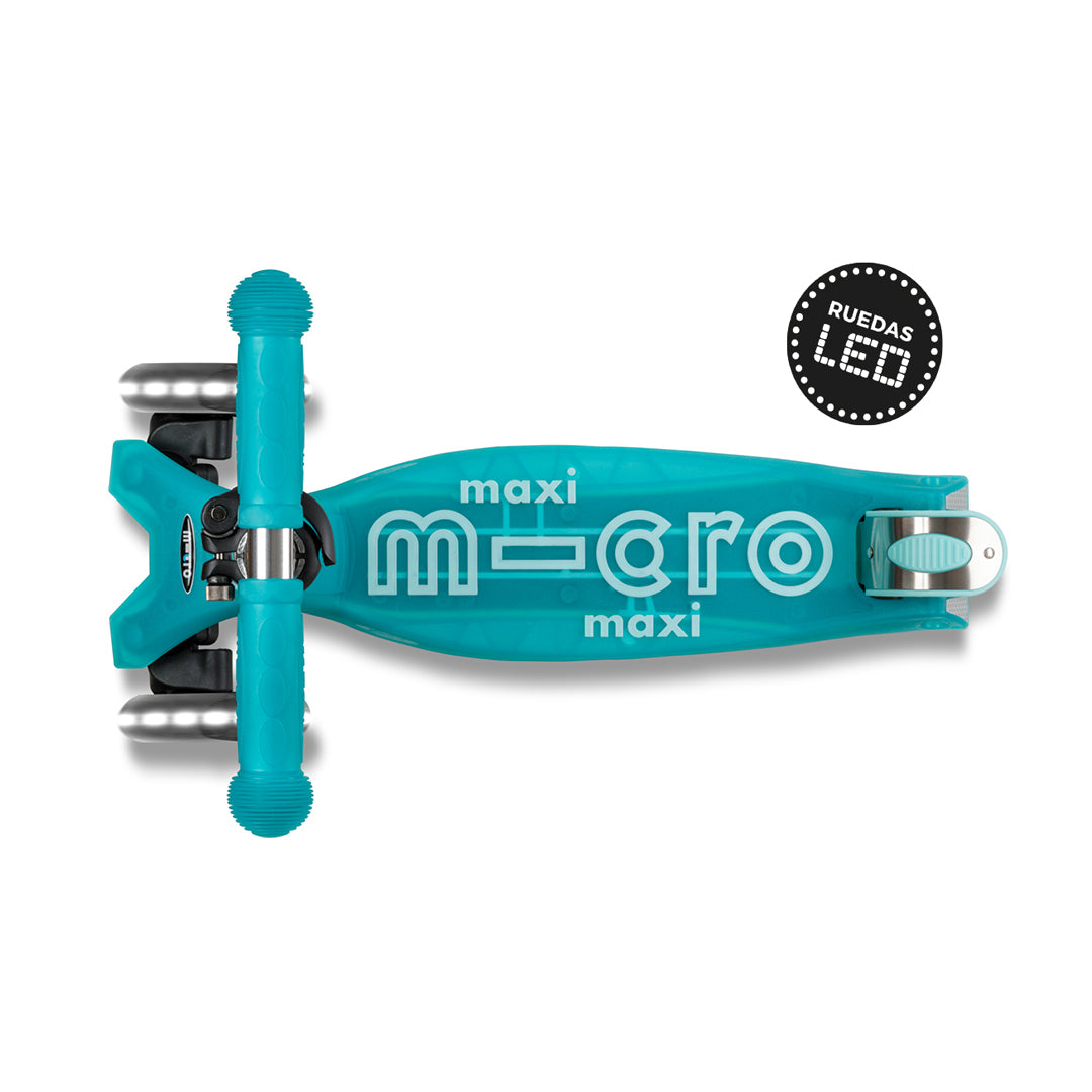 Micro Scooter Maxi Deluxe LED Brilla de Noche Aqua