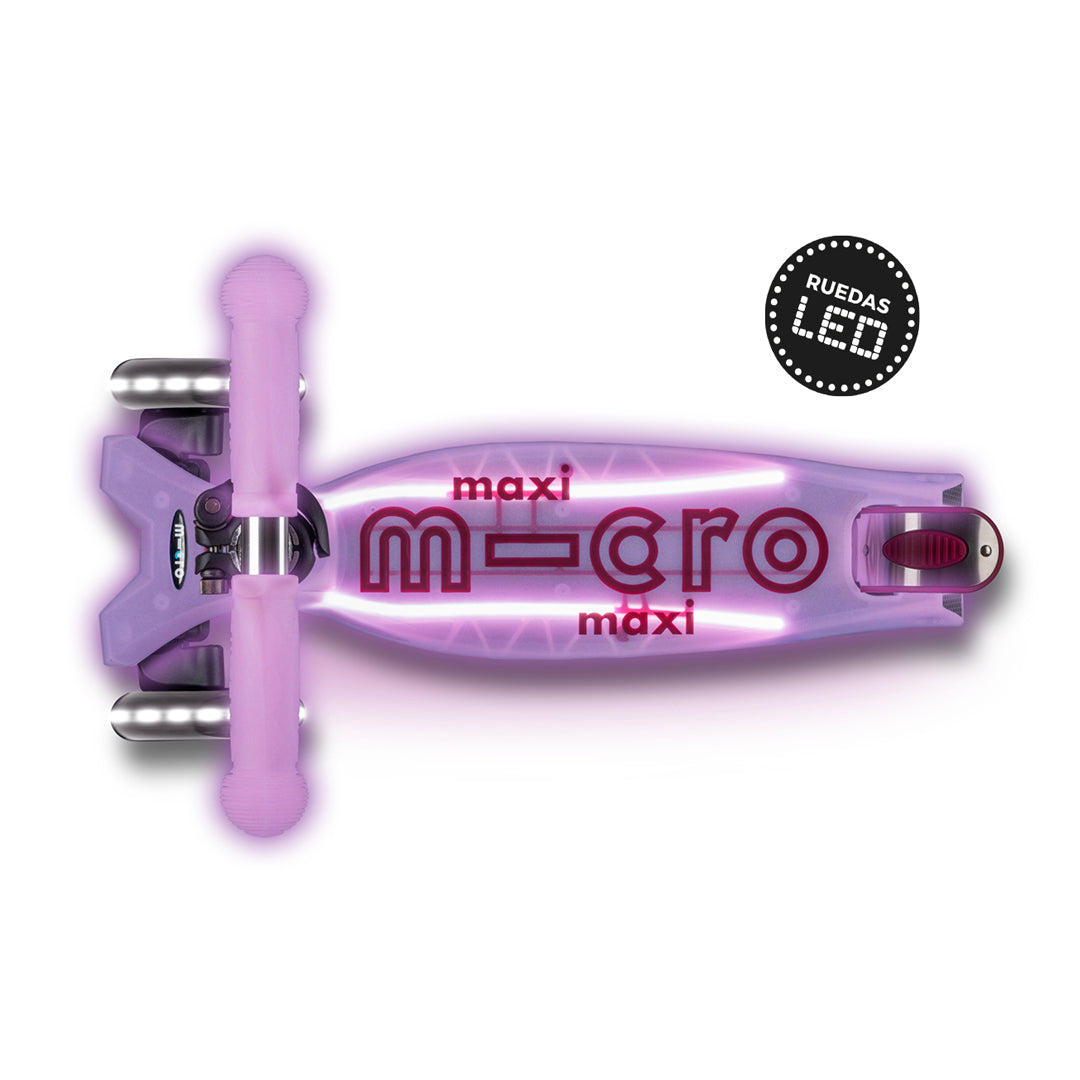 Micro Scooter Maxi Deluxe LED Brilla de Noche Lavanda