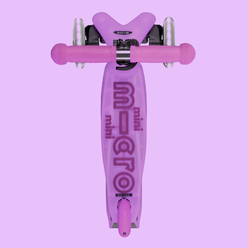 Micro Scooter niños Mini Led Brilla de Noche 3 ruedas Rosado