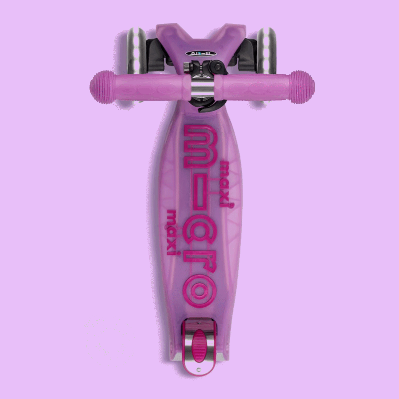 Micro Scooter niños Maxi Led Brilla de Noche 3 ruedas Lavanda