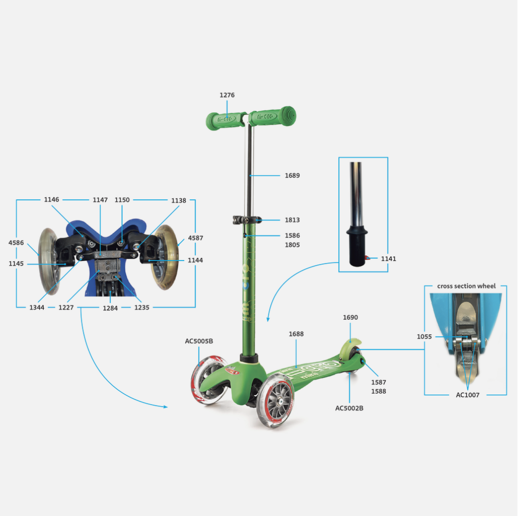 Pieza de Giro Izquierda / 1145 Repuesto Micro