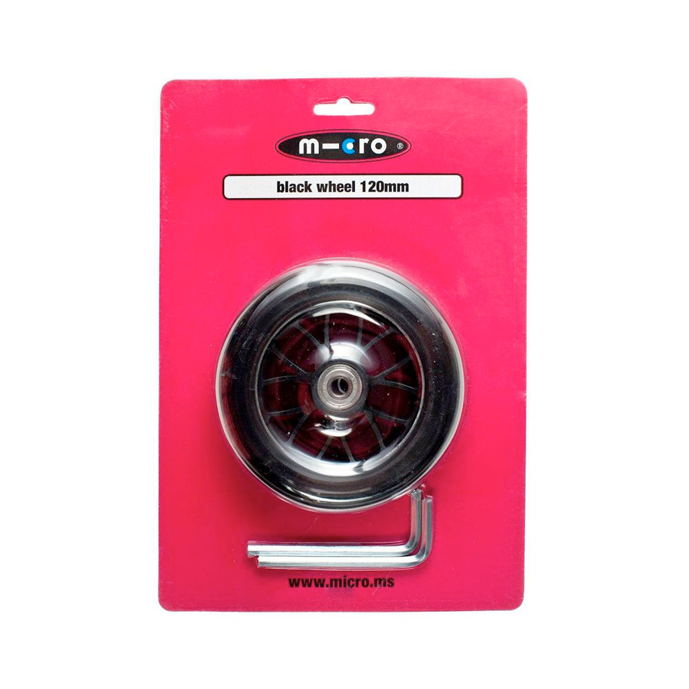 Rueda negra 120mm para Maxi (1 u) / AC5006B Repuesto Micro