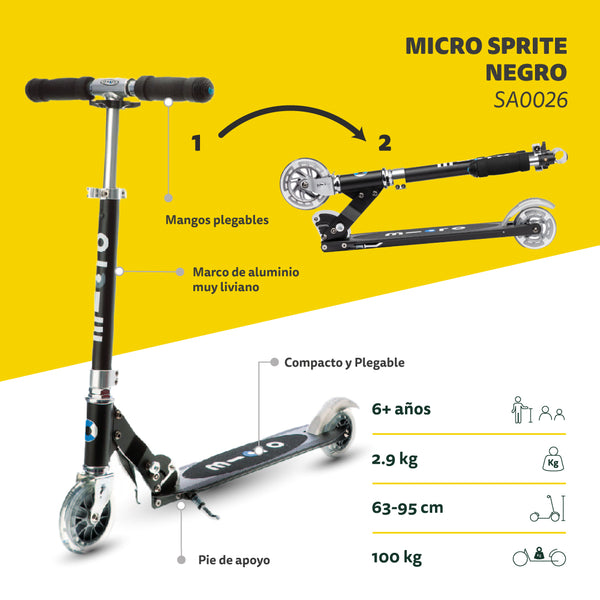 Micro Scooter Sprite Negro