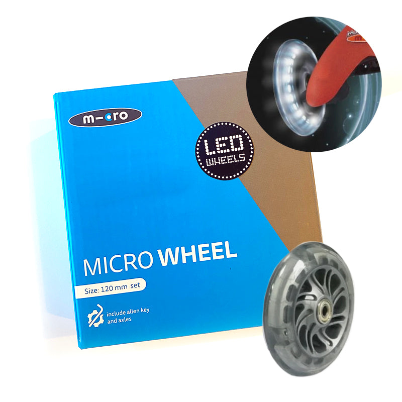 Set de Ruedas LED 120mm / Maxi Deluxe (2 un) / AC9039B Repuesto Micro