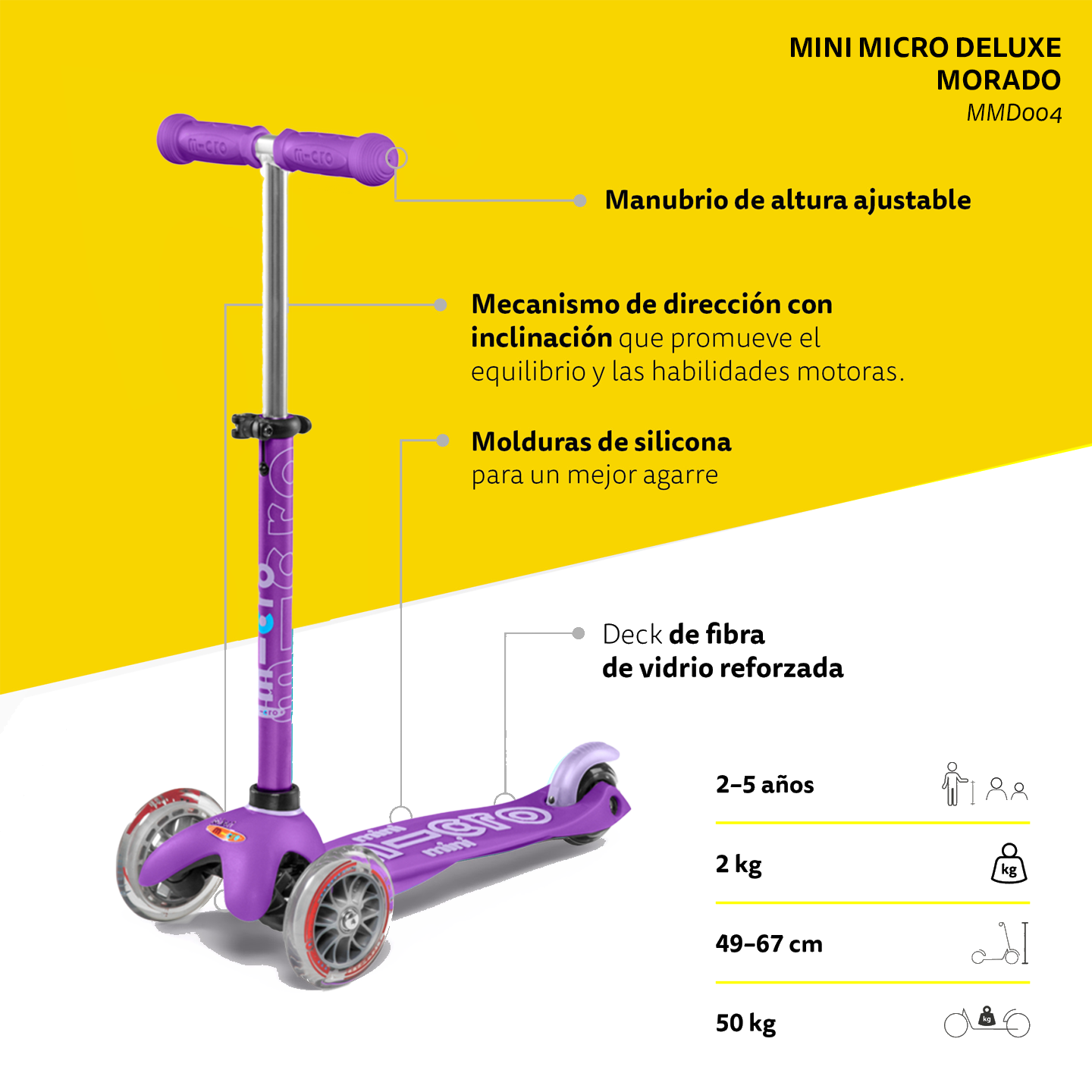 Micro Scooter Mini Deluxe Morado