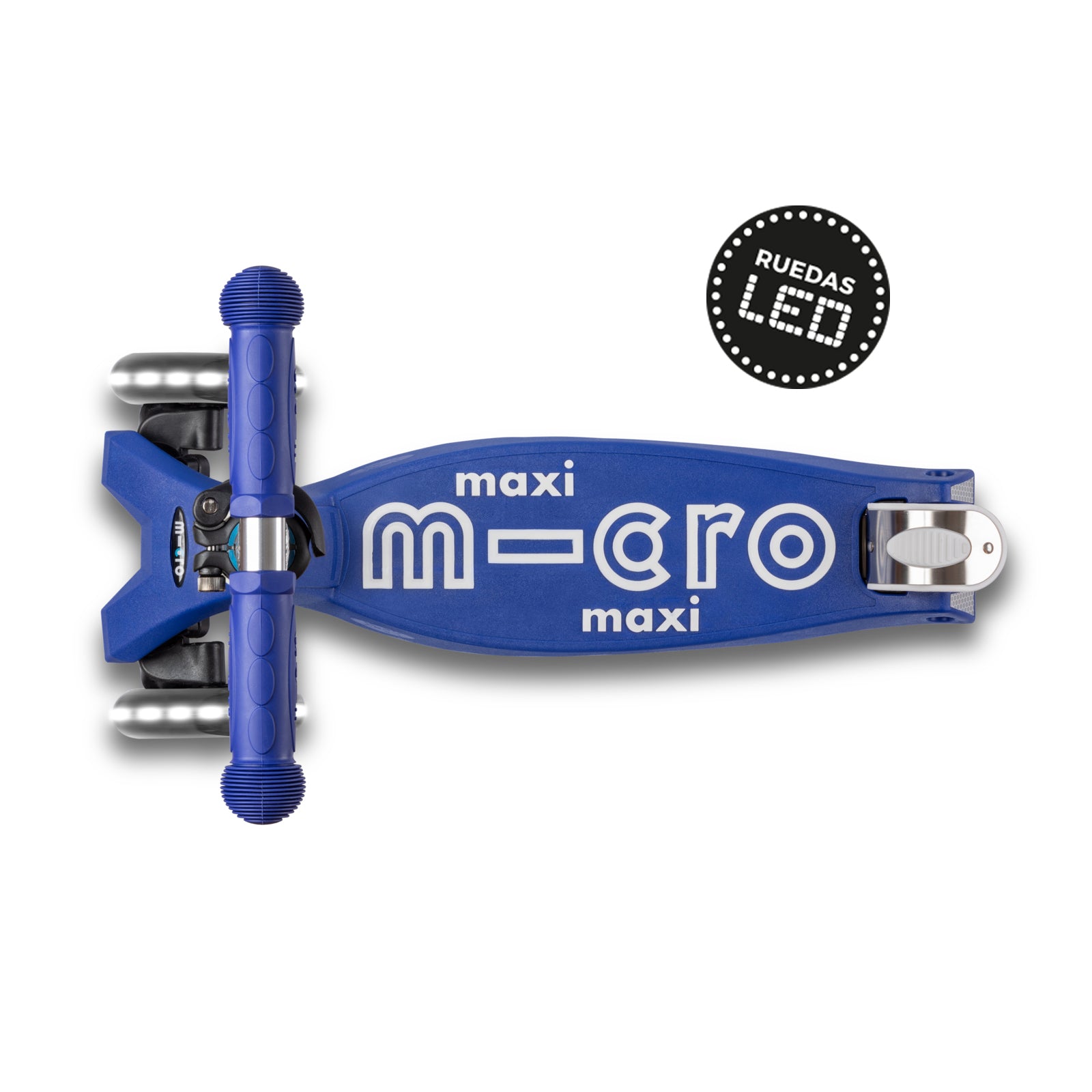 Micro Scooter Maxi Deluxe LED Azul-Blanco