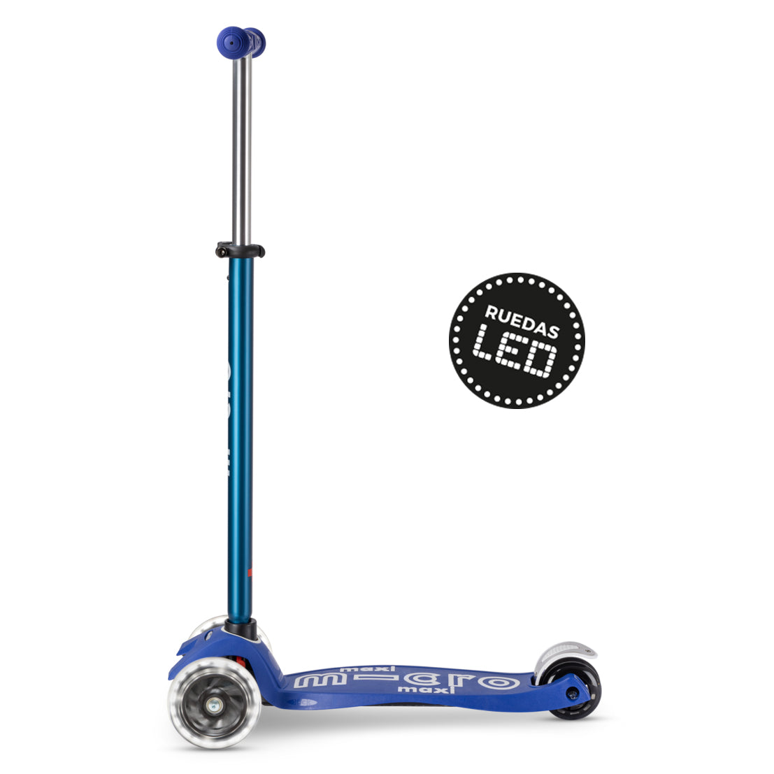 Micro Scooter Maxi Deluxe LED Azul-Blanco