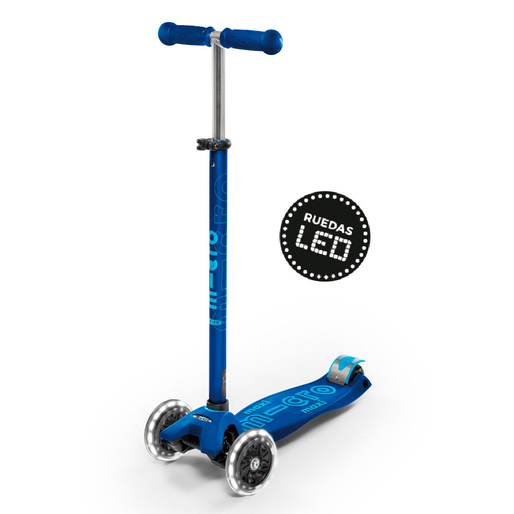 Micro Scooter Maxi Deluxe LED Azul Marino