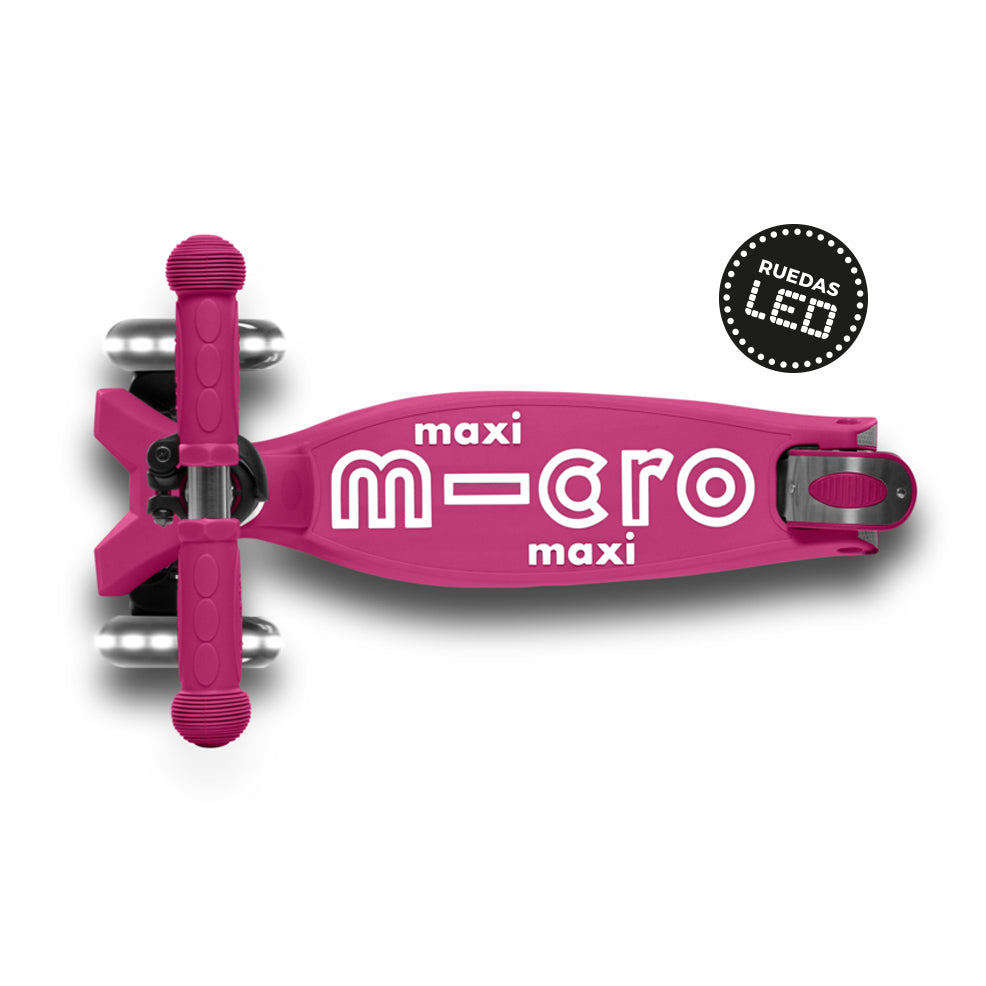 Micro Scooter Maxi Deluxe LED PLEGABLE Berry