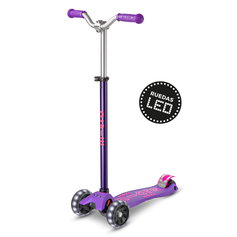 Micro Scooter Maxi Deluxe LED PRO Morado