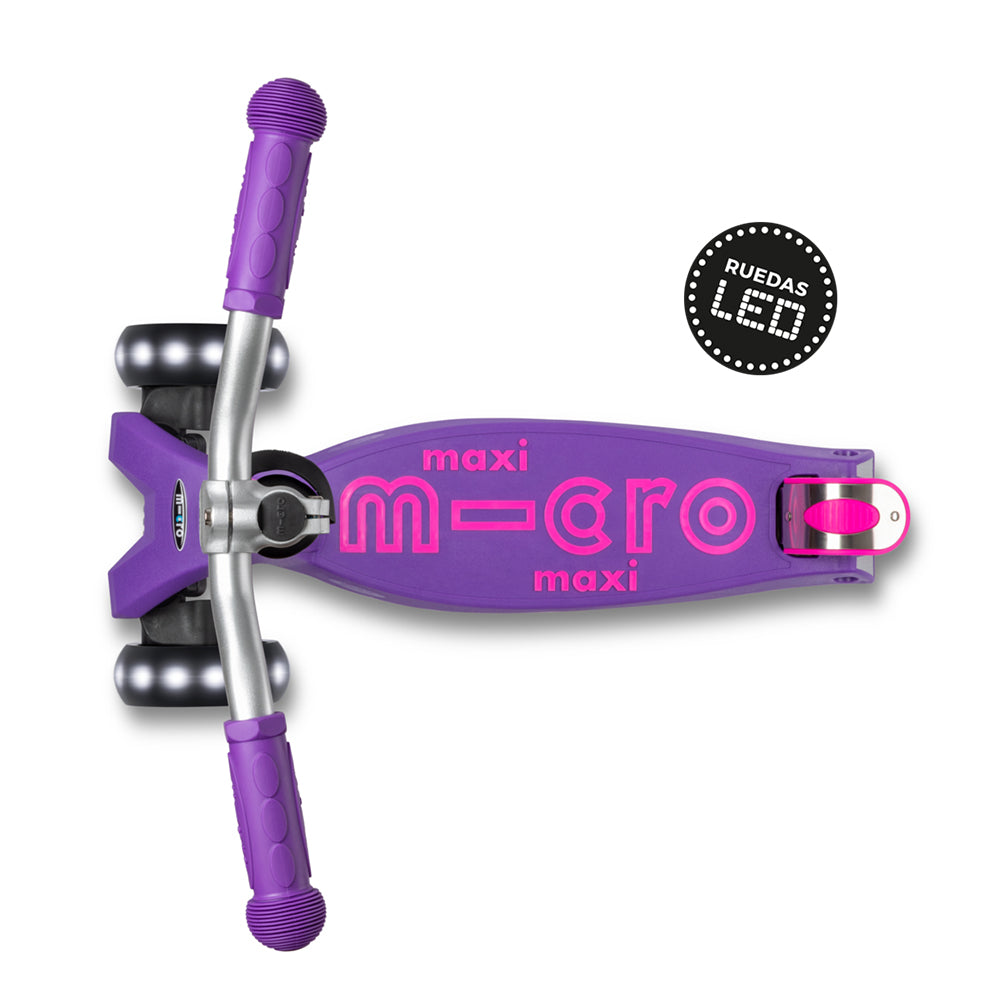 Micro Scooter Maxi Deluxe LED PRO Morado