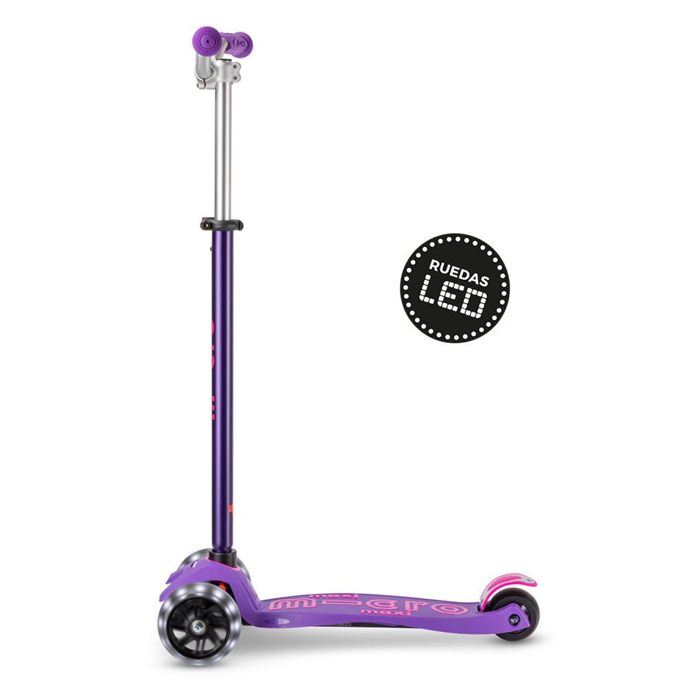 Micro Scooter Maxi Deluxe LED PRO Morado