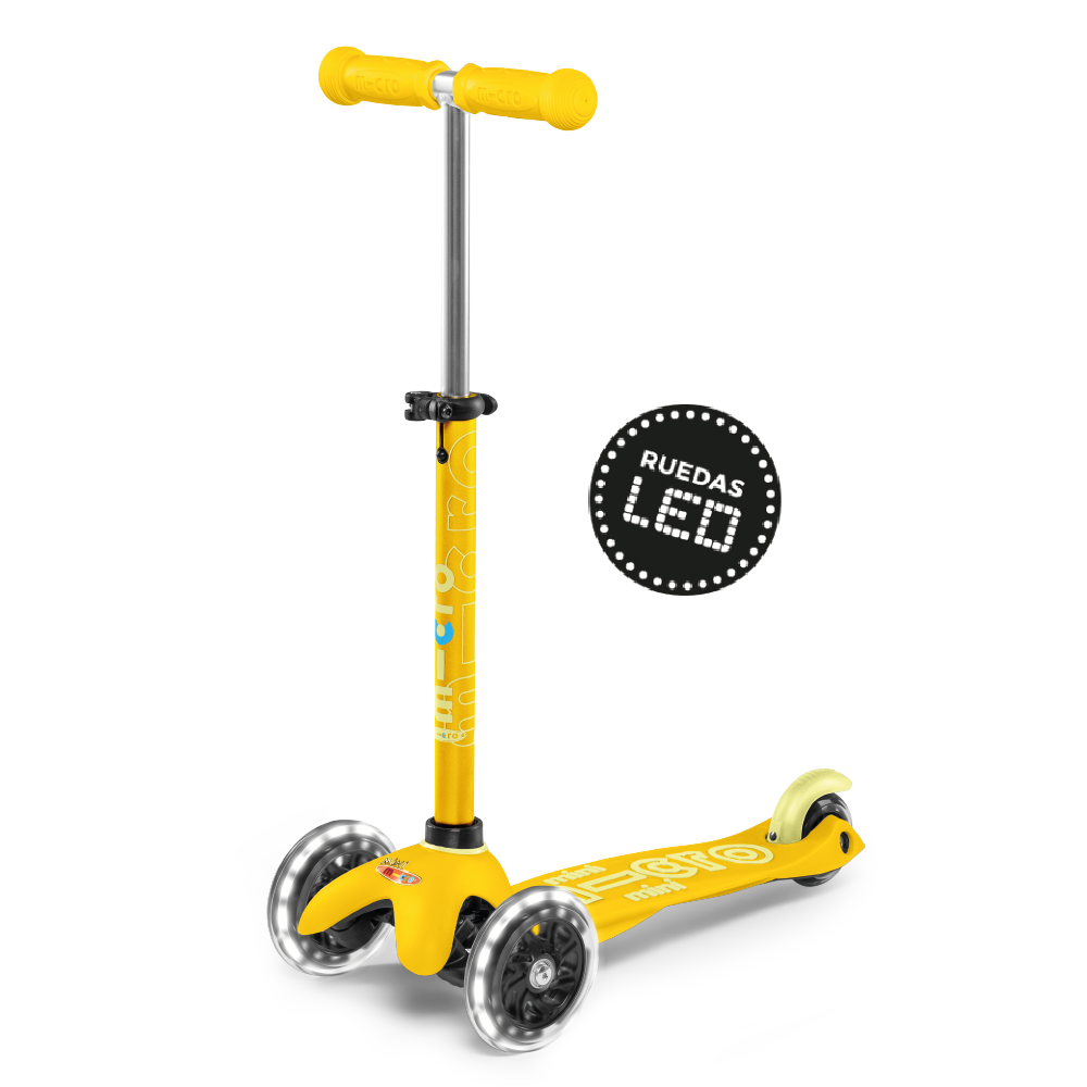 Micro Scooter Mini Deluxe LED Amarillo