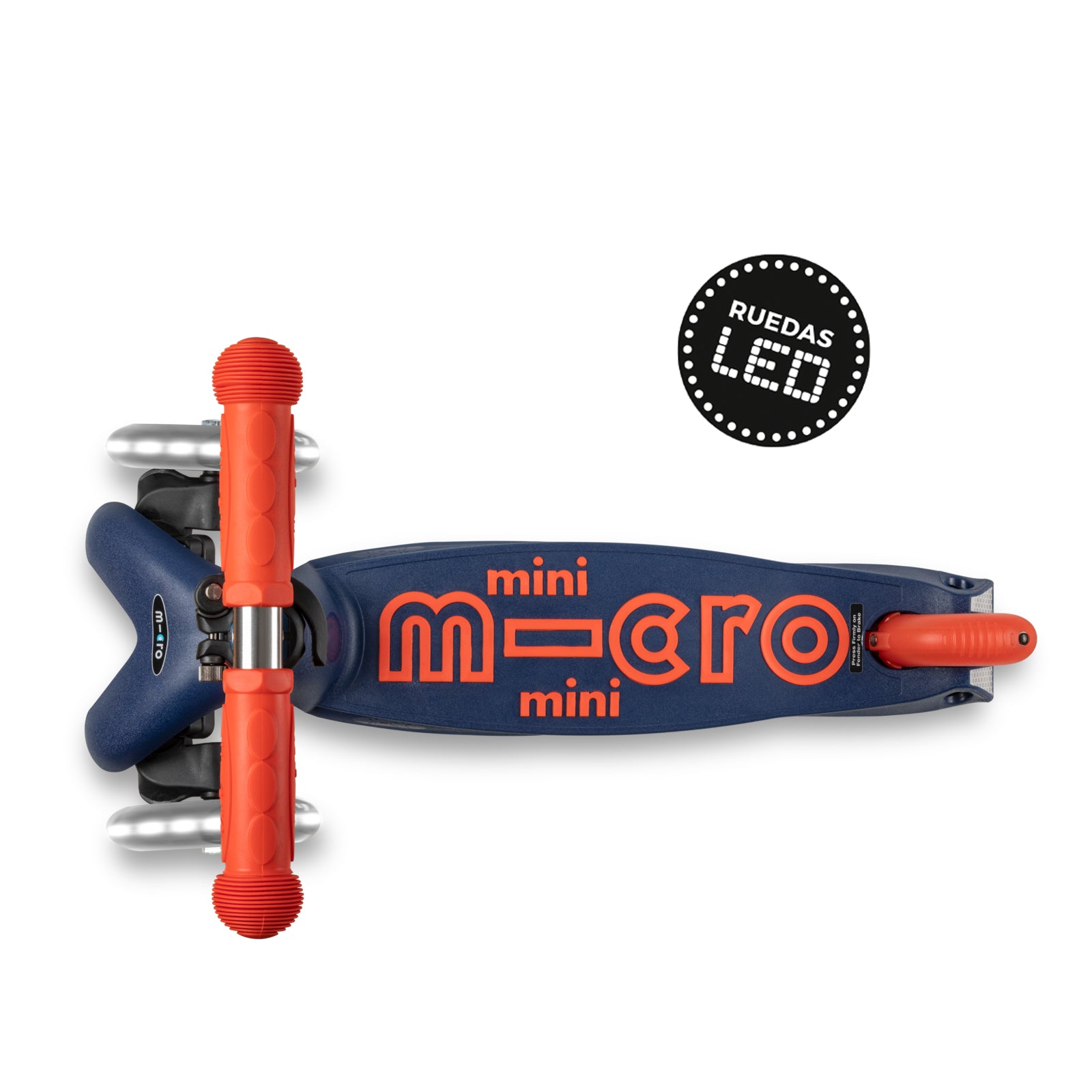 Micro Scooter Mini Deluxe LED Azul Marino - Rojo