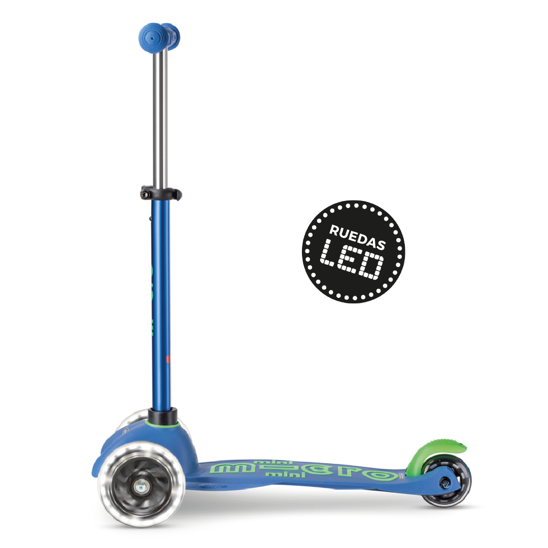 Micro Scooter Mini Deluxe LED Azul-Verde