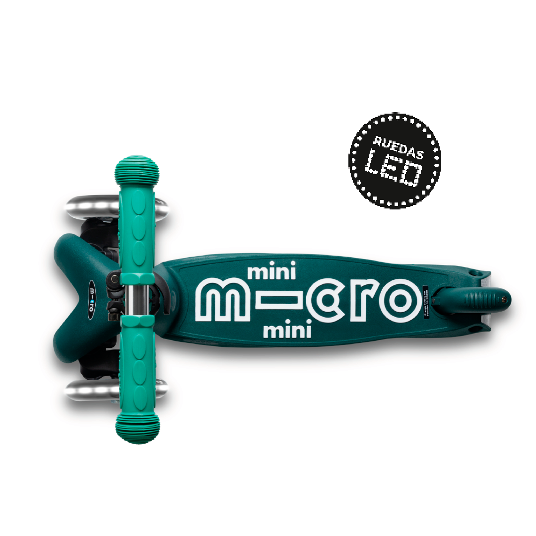 Micro Scooter Mini Deluxe Led ECO Verde