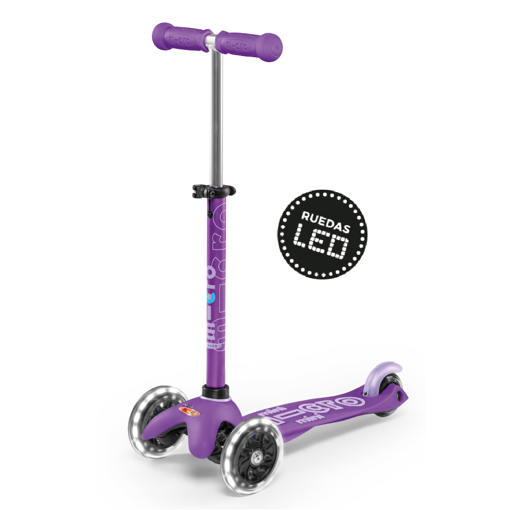 Micro Scooter Mini Deluxe LED Morado