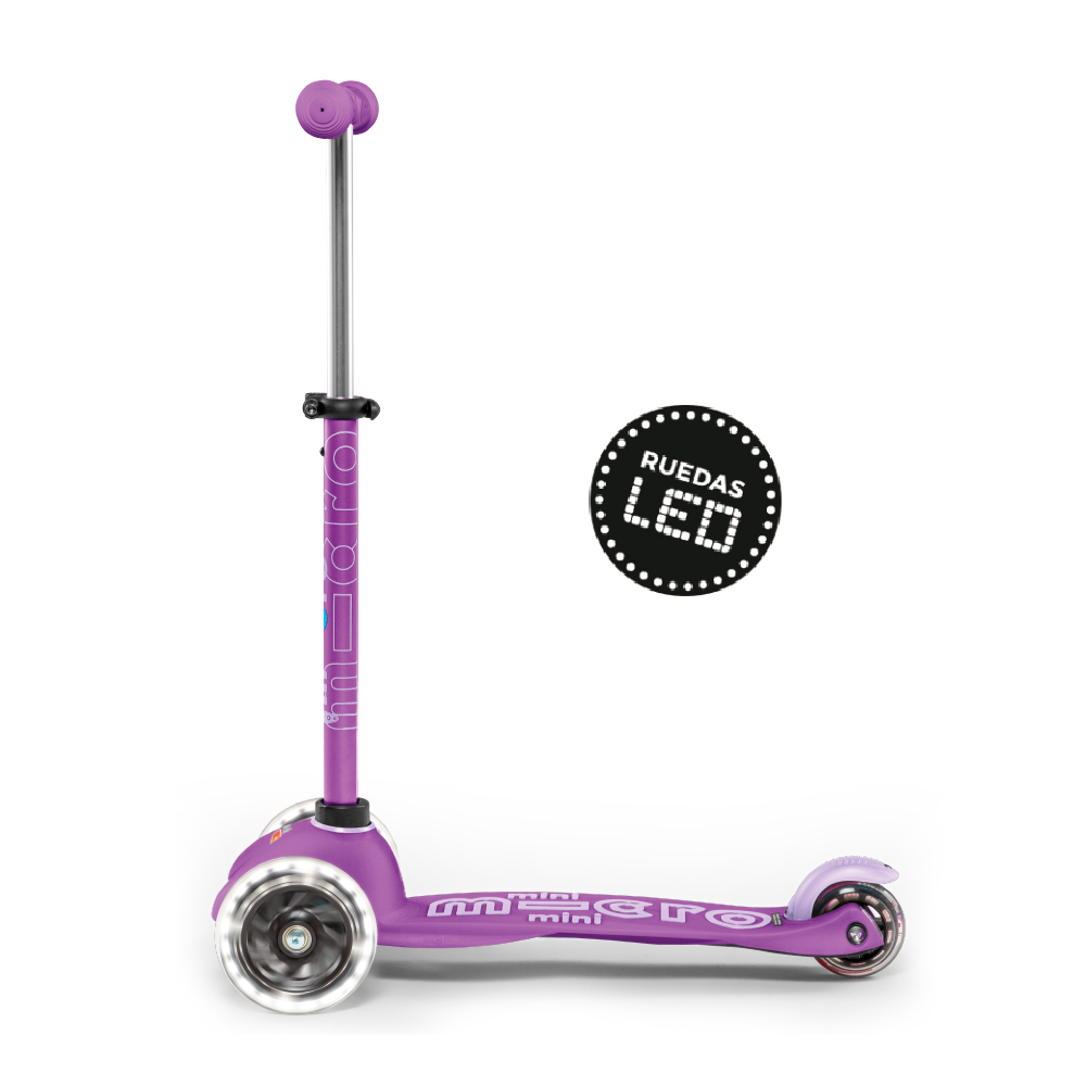 Micro Scooter Mini Deluxe LED Morado