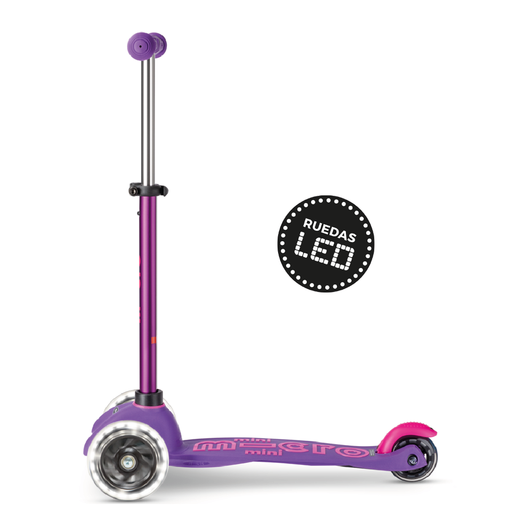 Micro Scooter Mini Deluxe LED Morado-Rosado