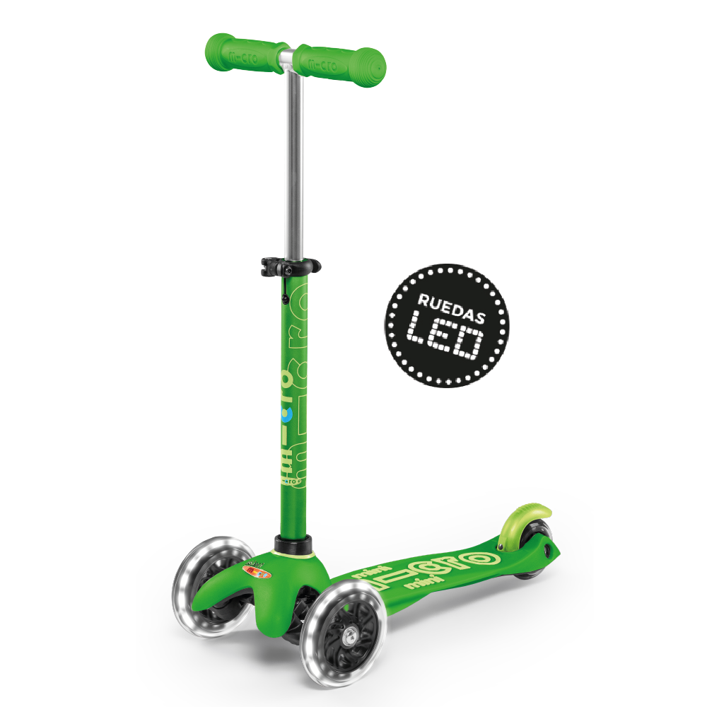 Micro Scooter Mini Deluxe LED Verde