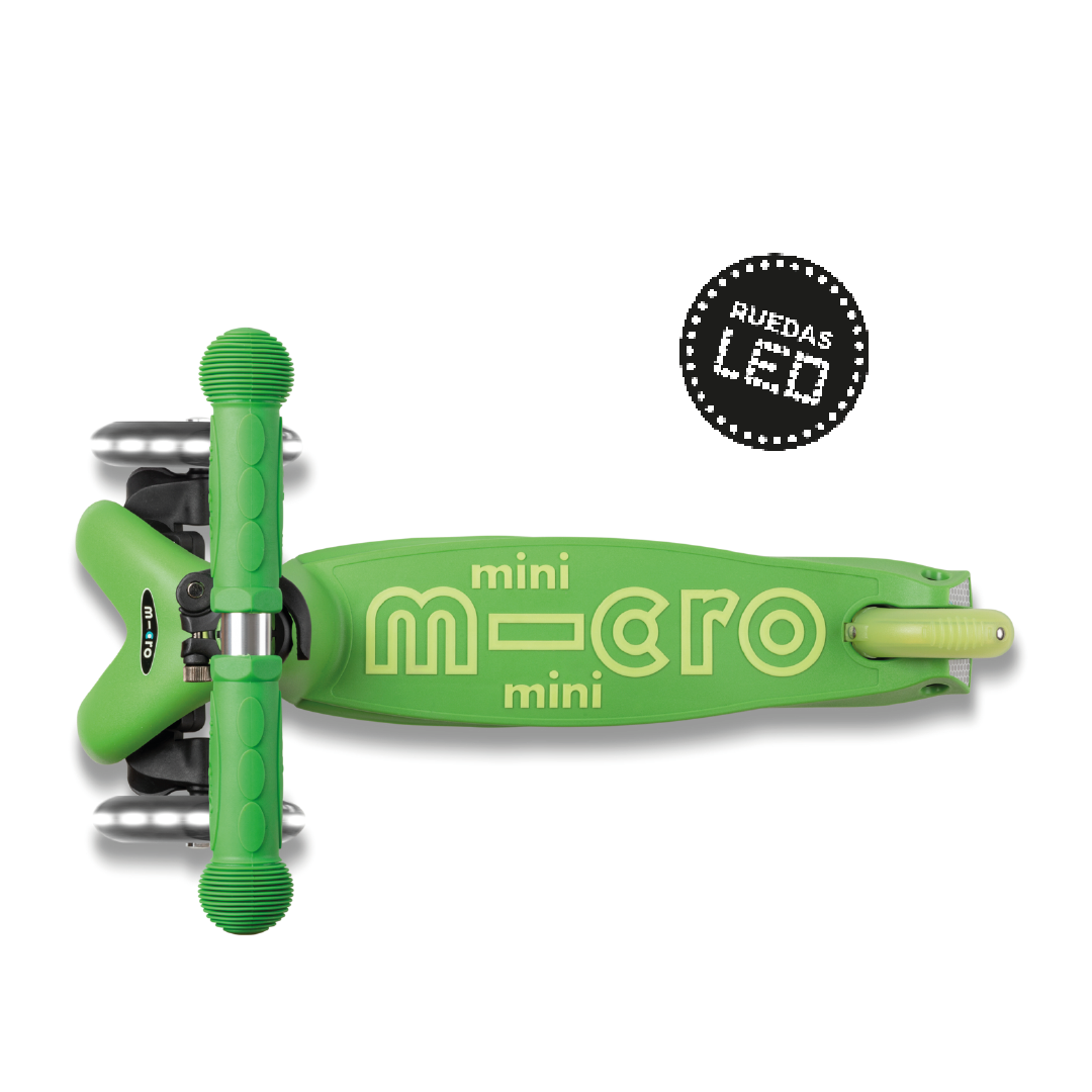 Micro Scooter Mini Deluxe LED Verde