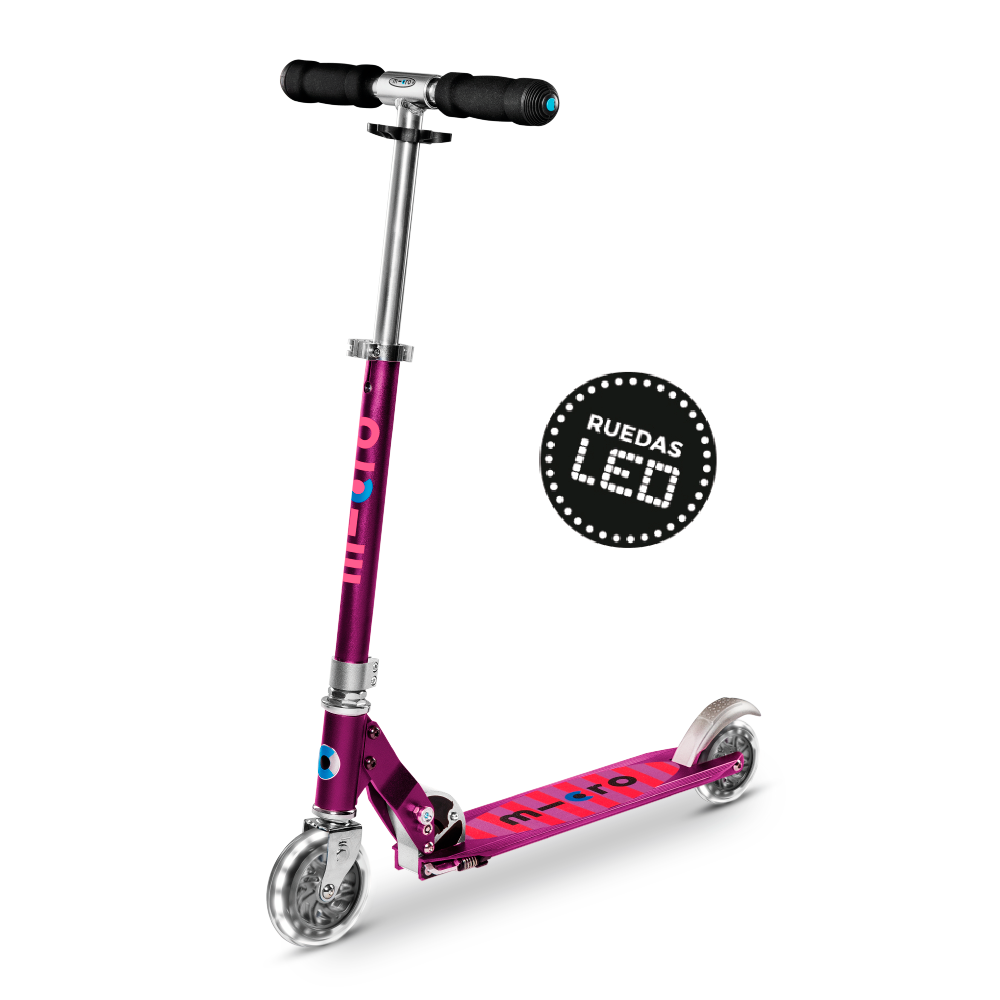 Micro Scooter Sprite LED Morado líneas