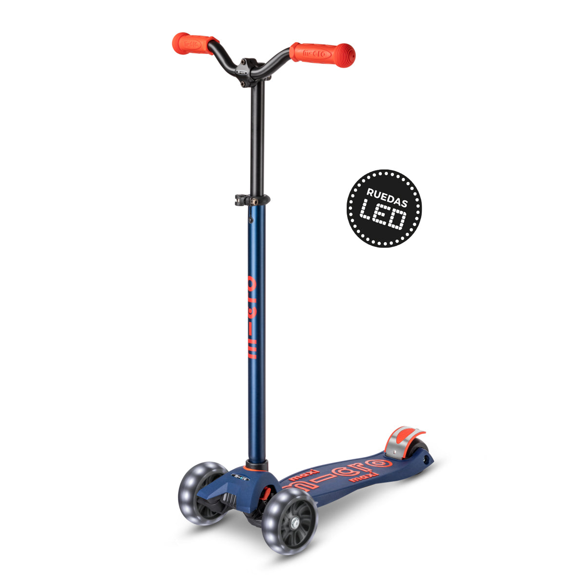 Micro Scooter Maxi Deluxe LED PRO Azul-Rojo