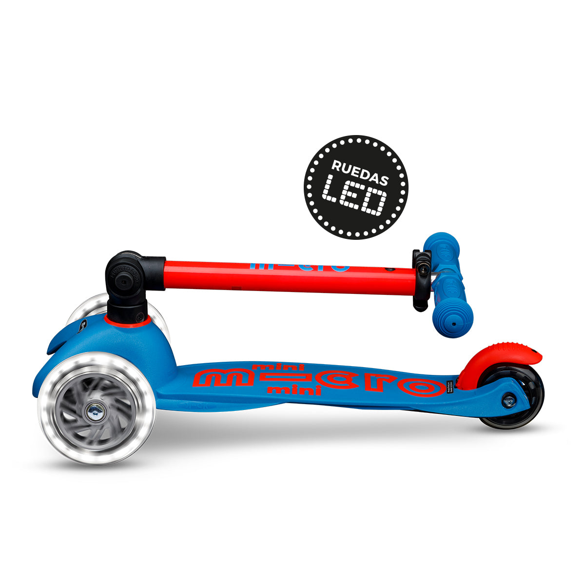 PREVENTA Micro Scooter niños Mini Led Plegable 3 ruedas Neón Naranjo Aqua